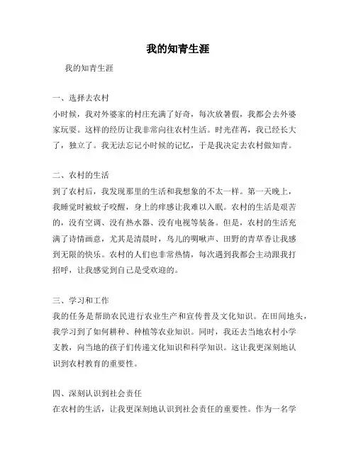 我的知青生涯