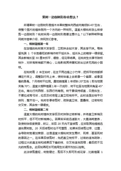 果树一边倒树形你会剪么？