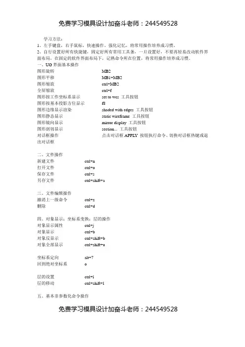 UG命令
