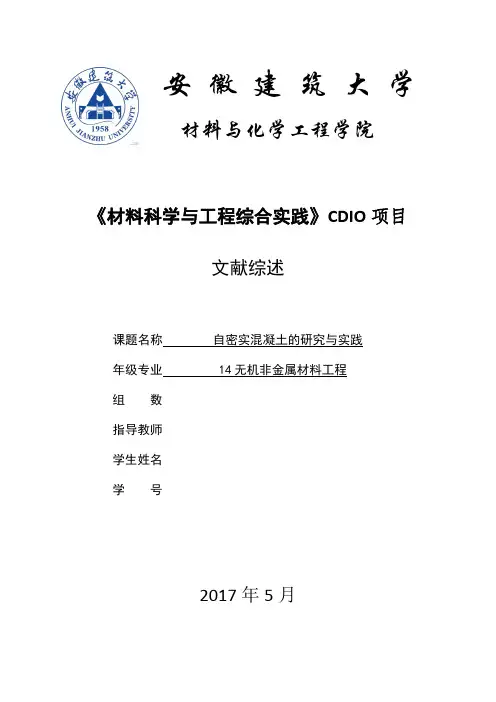 CDIO混凝土文献综述