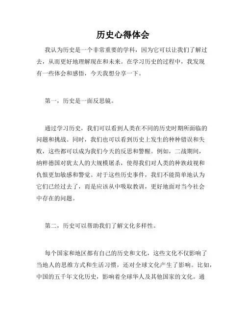 历史心得体会