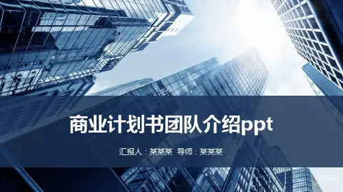 商业计划书团队介绍ppt