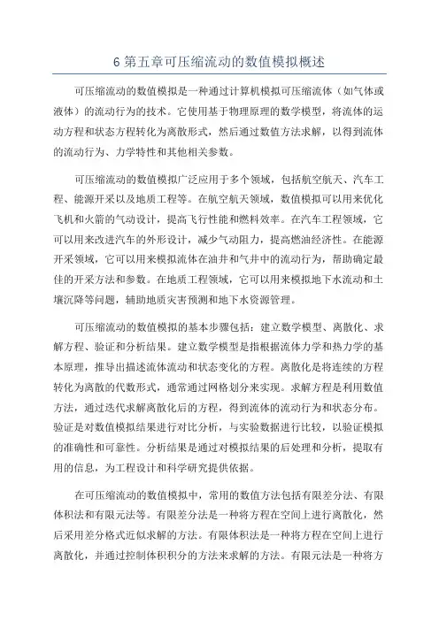 6第五章可压缩流动的数值模拟概述