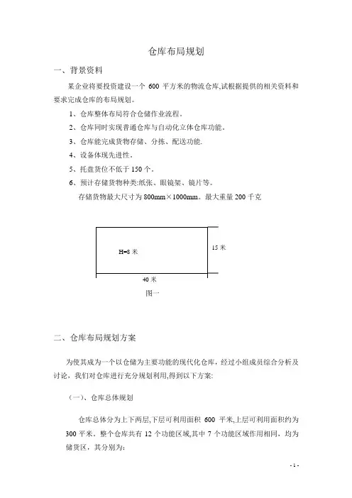 仓库布局规划【范本模板】