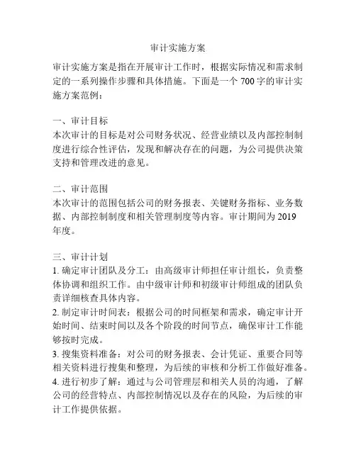 审计实施方案