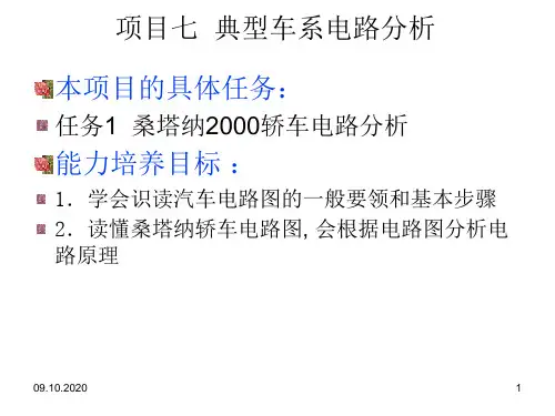 上海桑塔纳轿车电路分析PPT演示文稿