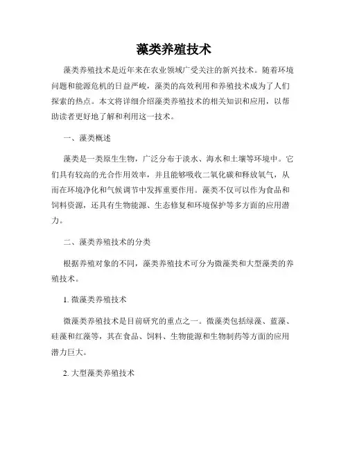 藻类养殖技术