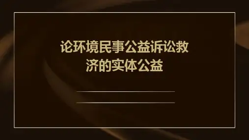 论环境民事公益诉讼救济的实体公益