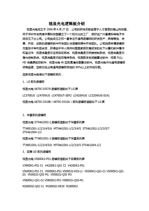 视显光电逻辑板介绍