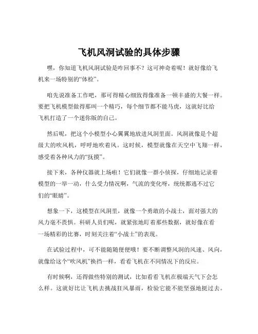 飞机风洞试验的具体步骤