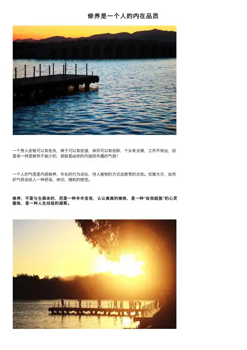 修养是一个人的内在品质