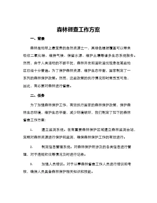 森林督查工作方案