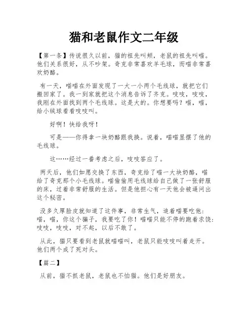 猫和老鼠作文二年级