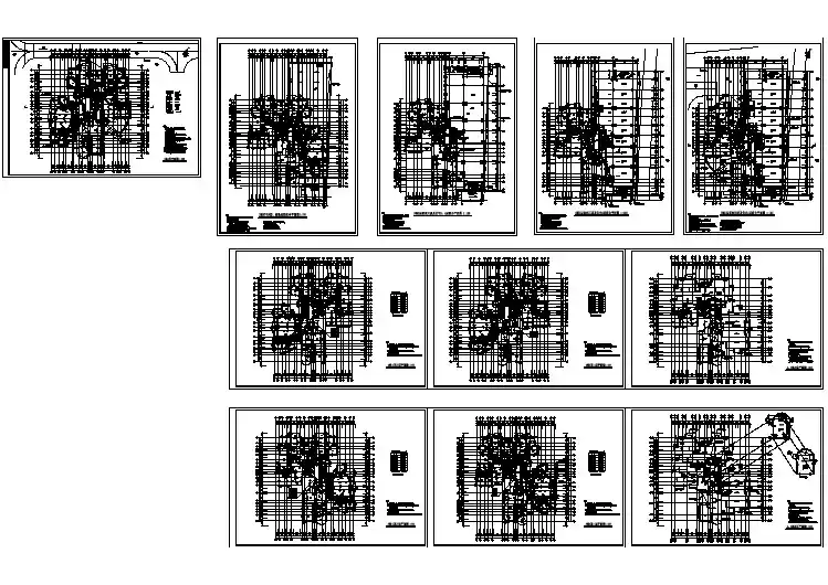 烟台市某小区27层框架结构住宅楼全套平面设计CAD图纸