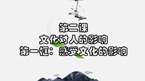 高中政治必修三2.1感受文化影响(共22页)