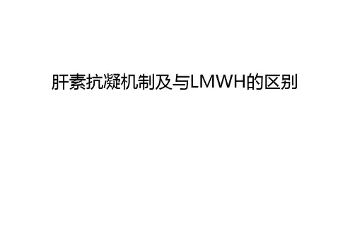 肝素抗凝机制及与LMWH的区别知识讲解