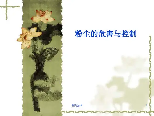 粉尘的危害与控制