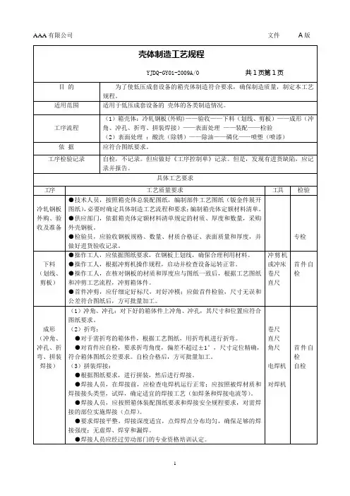电控柜3c认证生产工艺规程讲解