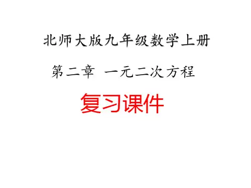 北师大版九年级数学上册第二章一元二次方程复习课件