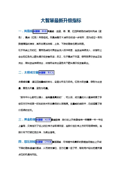 大智慧部分新指标说明书