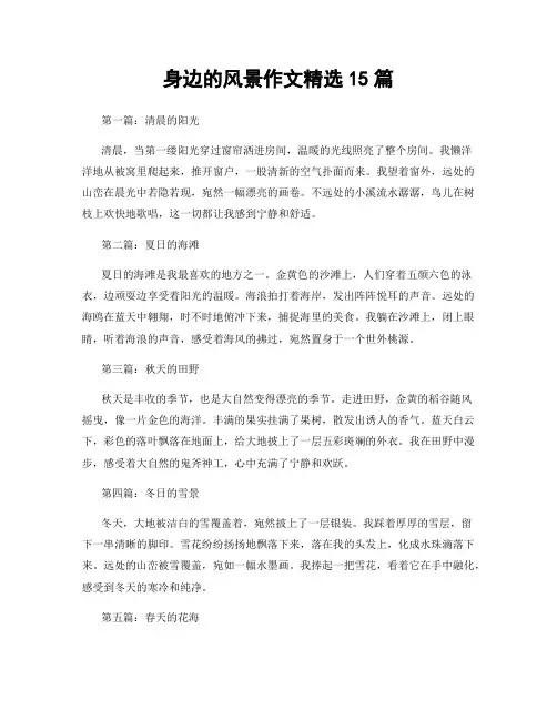 身边的风景作文精选15篇