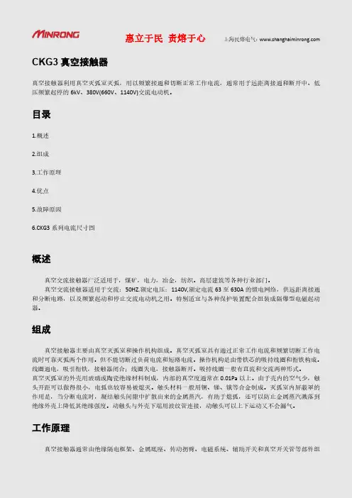 CKG3高压真空接触器