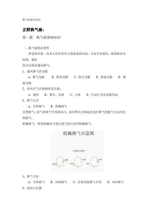 换气扇基本知识