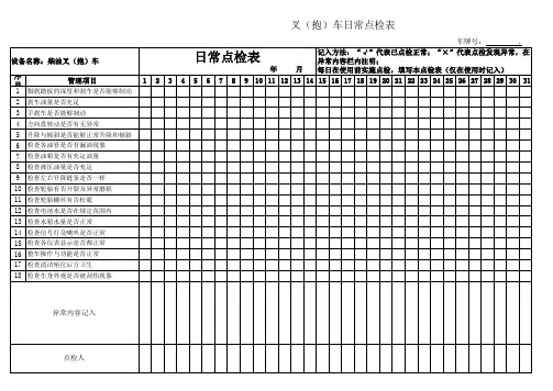 叉车点检表
