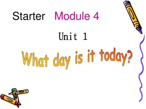外研版英语七年级上册Starter module 4 unit 1公开课PPT课件