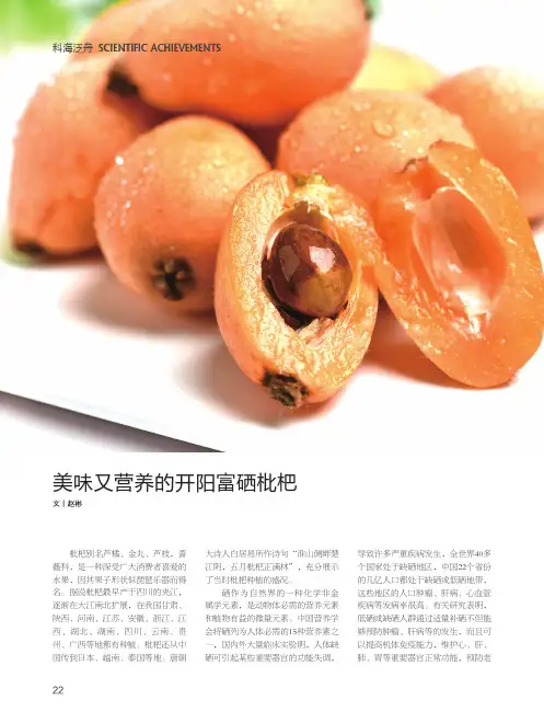 美味又营养的开阳富硒枇杷