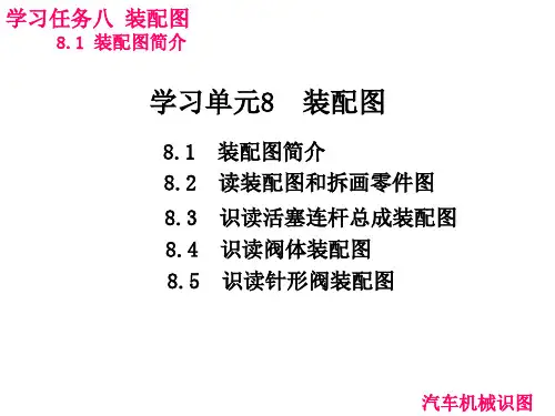 汽车机械识图学习任务8——装配图