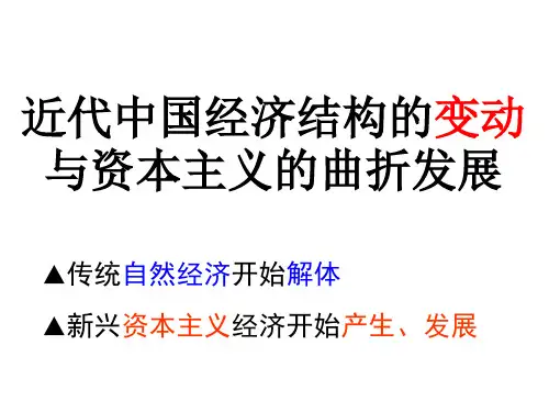 历史：第三单元《近代中国经济结构的变动与资本主义的曲折发展》复习课件(人教版必修二)