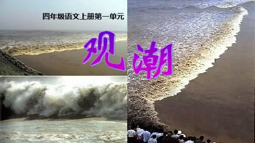 部编版语文四年级上册1《观潮》课件(共25张PPT)