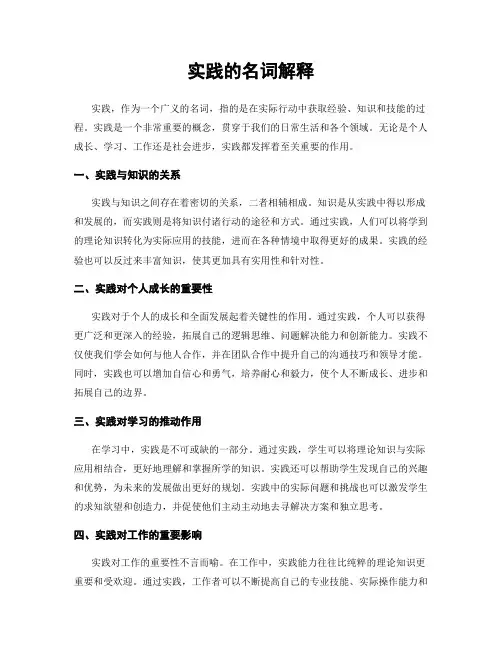 实践的名词解释