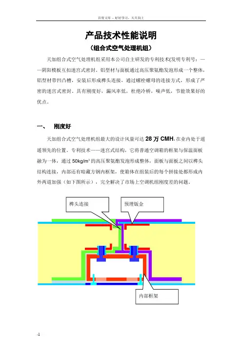 天加空调组合式空气处理机组性能说明13