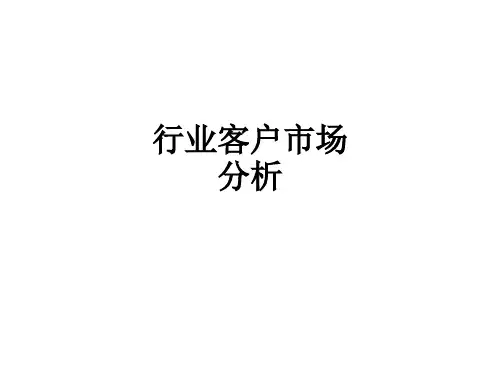 行业客户市场分析ppt课件