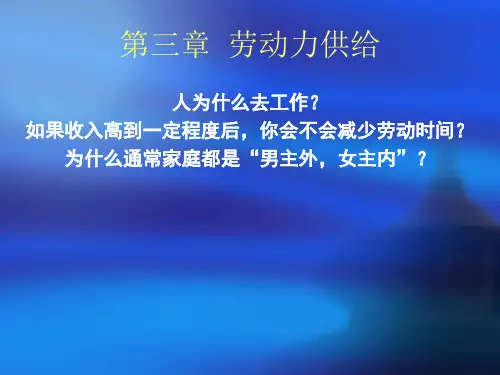 劳动经济学第三章