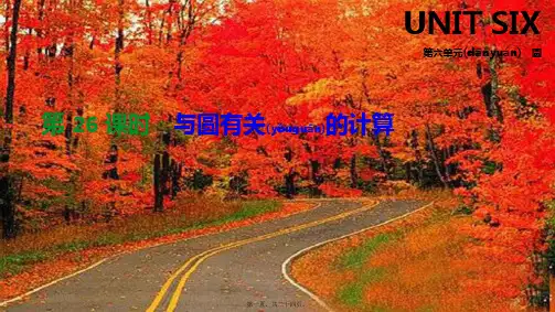 中考数学总复习 第六单元 圆 第26课时 与圆有关的计算课件