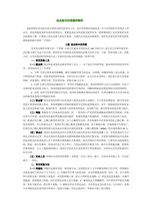 昆虫标本的采集和制作