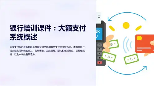 银行培训课件：大额支付系统概述