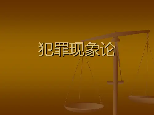 犯罪现象论——犯罪学课件PPT