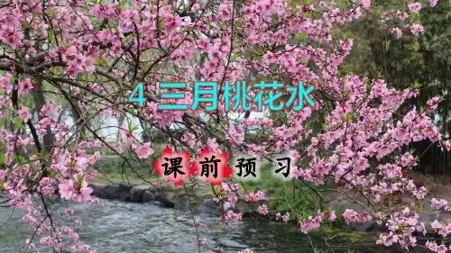 部编版四年级语文下册第4课《三月桃花水》精品课件(统编)