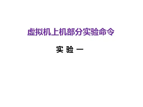 KVM实验部分命令