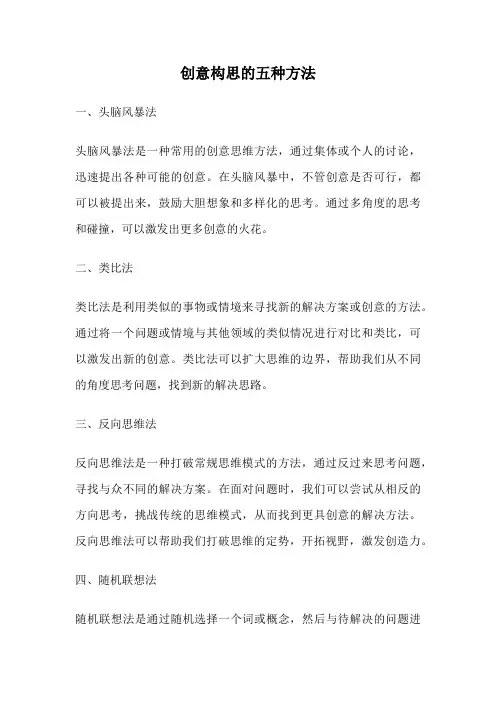 创意构思的五种方法