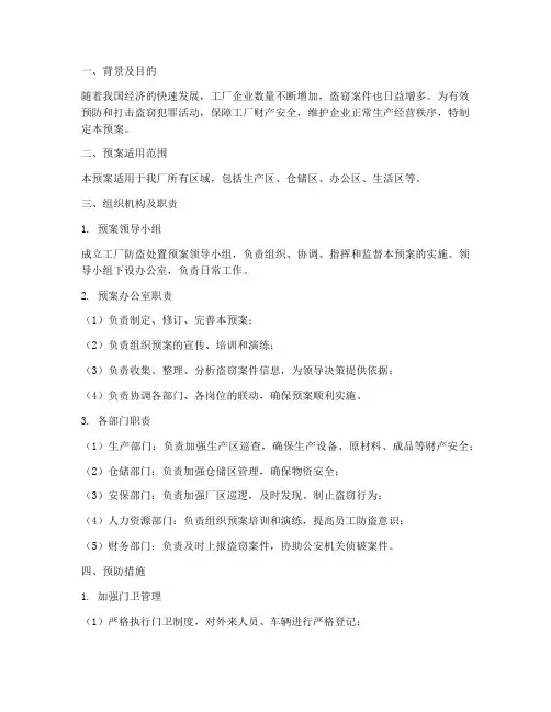 工厂防盗处置预案方案