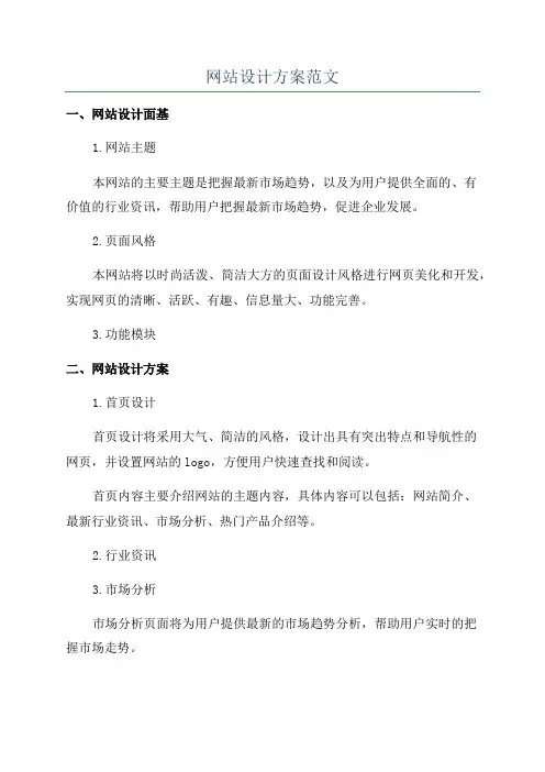 网站设计方案范文