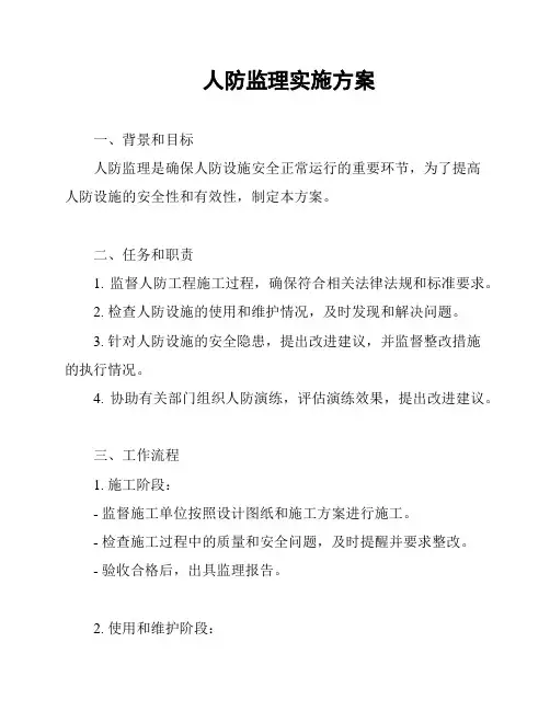 人防监理实施方案
