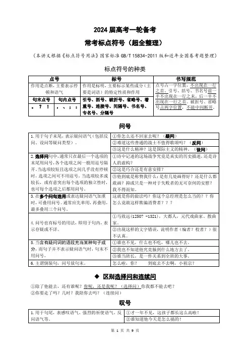 常考标点符号超全整理
