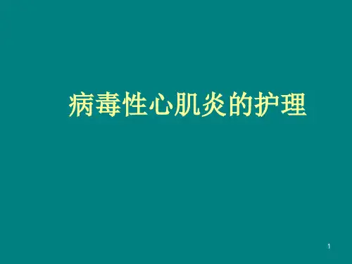 心肌炎病人的护理PPT课件