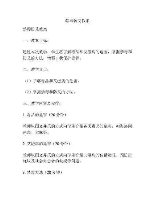 禁毒防艾教案